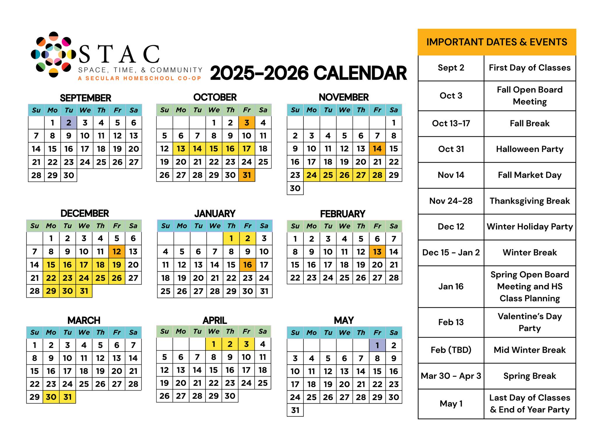 2025-2026 calendar